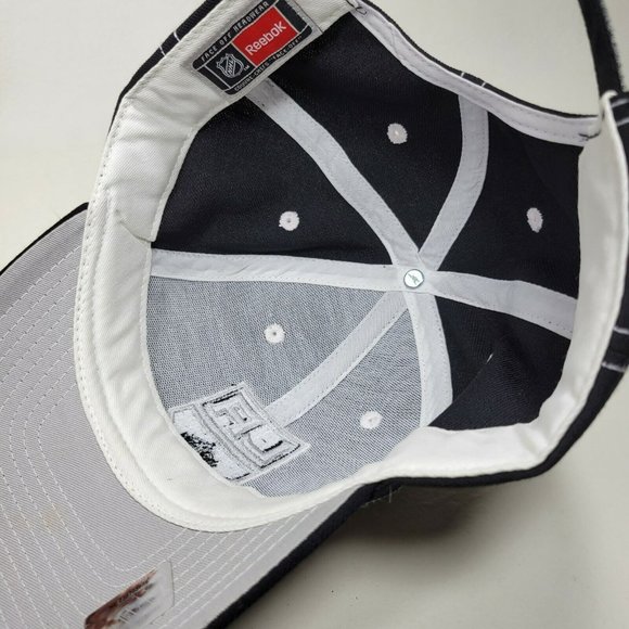 LA Kings Hockey Reebok NHL Face Off Headwear Strap Back Hat Cap Black - Picture 7 of 8
